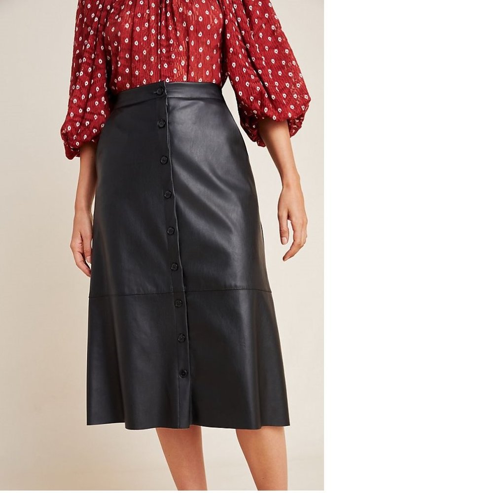 NWT Anthropologie Brigitte A-Line Midi Skirt
